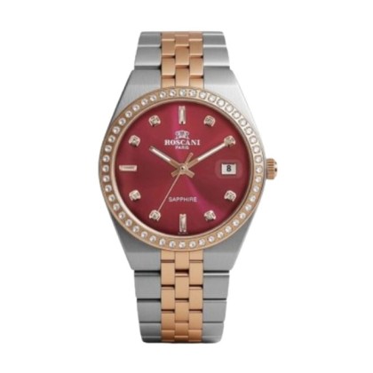 ROSCANI ROSW4686G9 RED DIAL 34MM STAINLESS STEEL STRAP WOMEN WATCH
